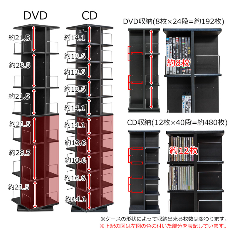 割引クーポン発行中 ラック 収納 ラック Cdケース 回転 回転 ラック 大容量回転式マルチタワーラック Cd Dvd Cd Dvd Cdラック 省スペース 送料無料 テレワーク 在宅ワーク 家具の達人 Select Furniture問屋直販送料無料くるくる回って探しやすい大容量ラック 大容量