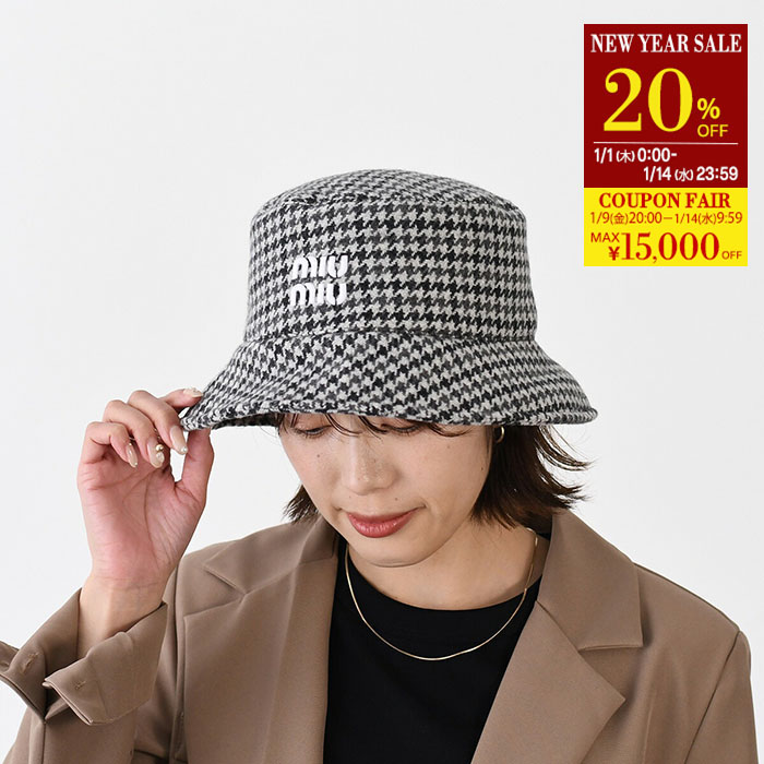 楽天市場】MIU MIU ミュウミュウ Bucket Hat バケットハット ハット