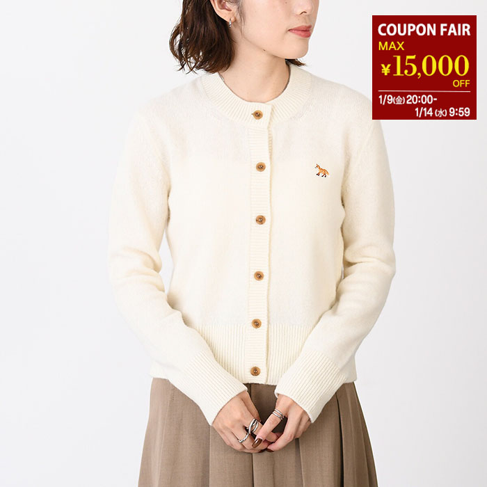 メゾンキツネ　カーディガン　カエ MAISON KITSUNE メゾンキツネ Vネック カーディガン/FOX HEAD CRAFTY