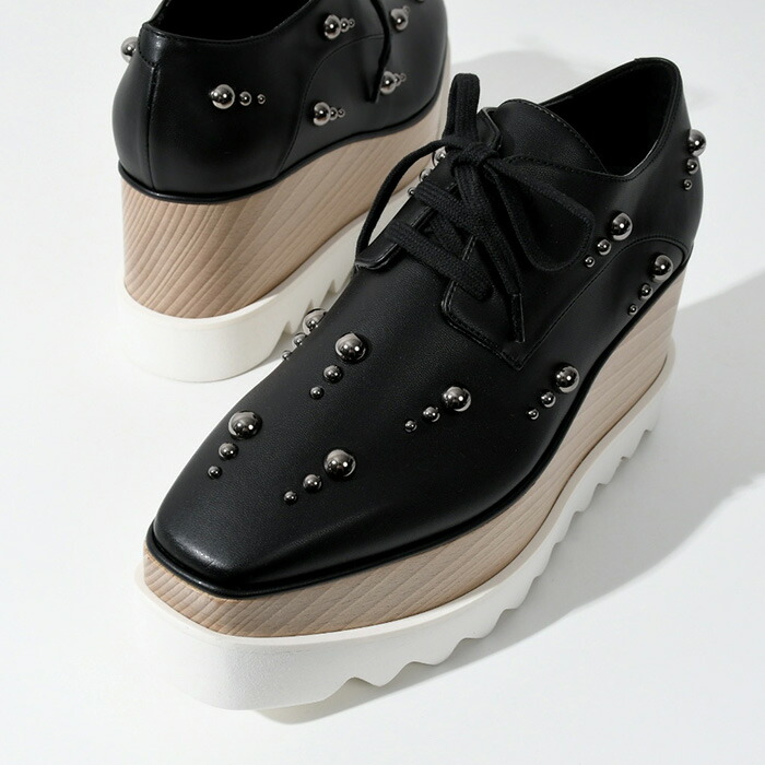 STELLA McCARTNEY ブラックウェッジソールシューズ ウィメンズ ウェッジ | ウェッジサンダル ローファー | ステラ