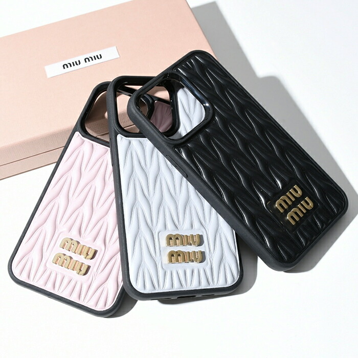 楽天市場】【最大3000円クーポン配布中！】MIU MIU ミュウミュウ iPhoneケース iPhoneカバー スマホケース レザー  iPhone13 Pro カバー 5ZH149 2DT7 レディース 黒 ブラック 青 ライトブルー カードホルダー モバイルケース ロゴ メタル  人気 おすすめ ギフト プレゼント ...