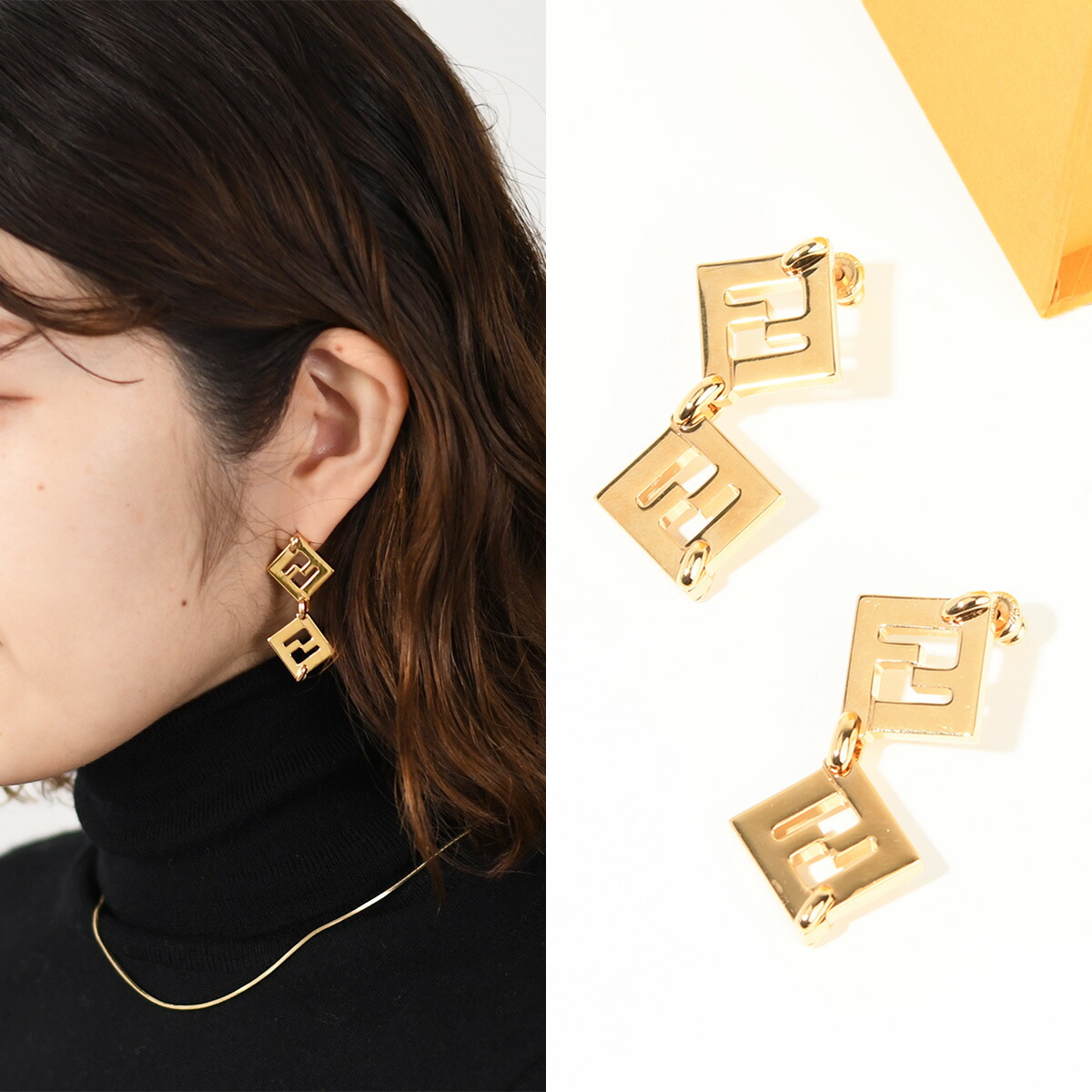 楽天市場】FENDI フェンディ ピアス アクセサリー エフ イズ