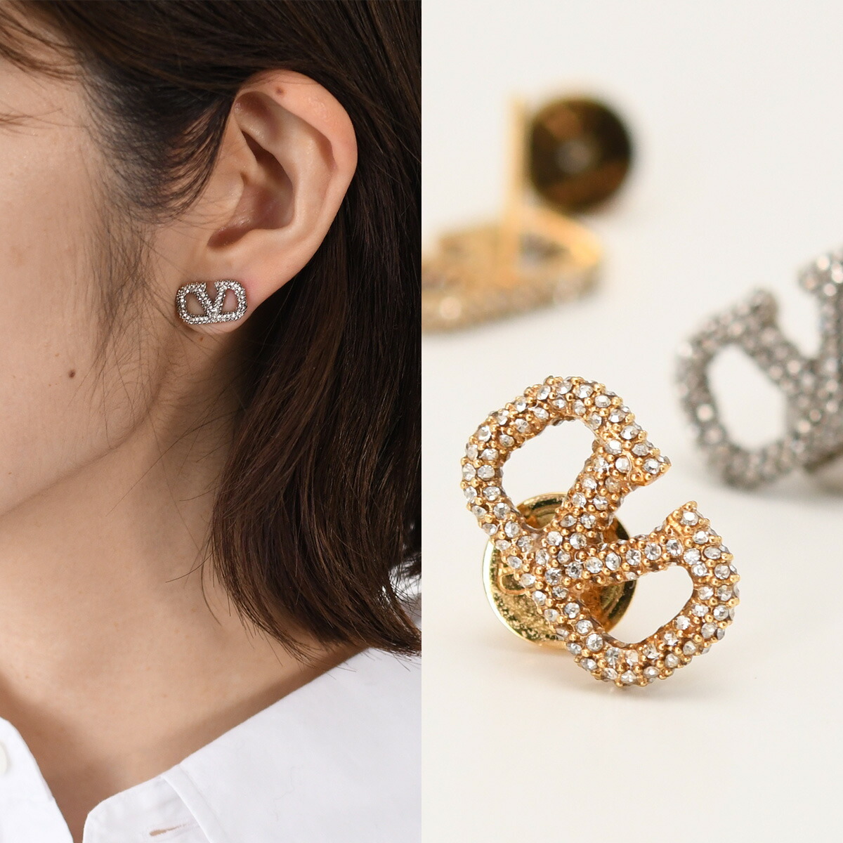 楽天市場】VALENTINO ヴァレンティノ ピアス 4W2J0G73YCW レディース V