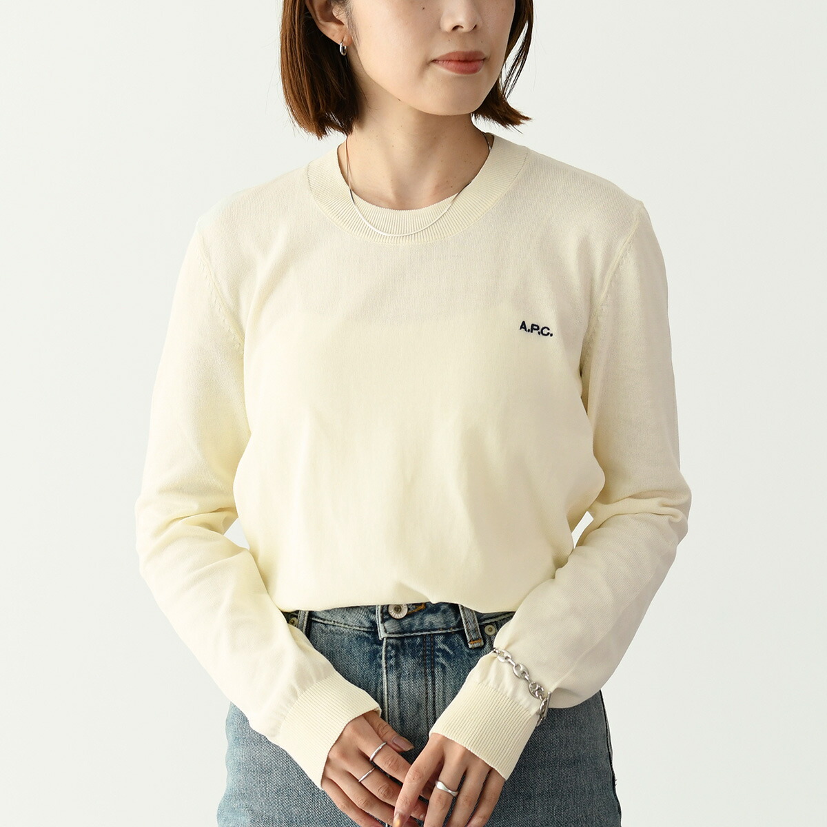 美品 A.P.C. アーペーセー ベージュ リネン ニット ポロシャツ 美品 A.P.C. アーペーセー ベージュ リネン ニット ポロシャツ