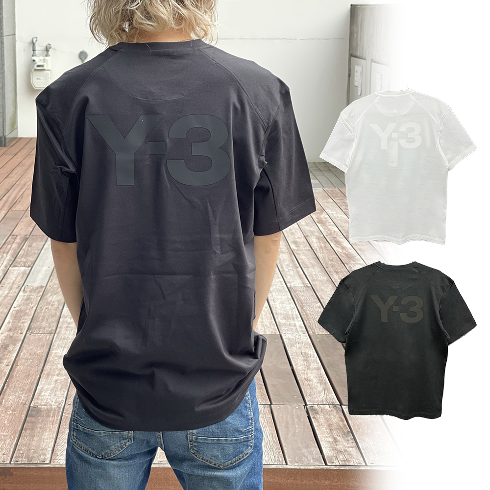 楽天市場 9 23限定ポイント3倍 Y 3 ワイスリー ロゴtシャツ ロゴt バックプリント Back ロゴ Tシャツ メンズ シンプル コットン White ホワイト 白 Fn3349 Black ブラック 黒 Fn3348 セレクトショップfelice