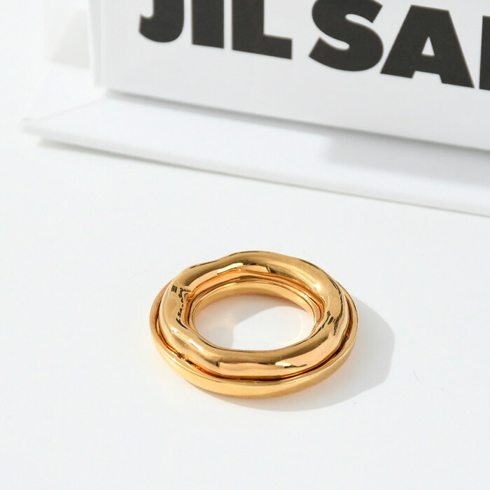 JILSANDER ジルサンダー アクセサリー 指輪 BRASSリング J56UQ0004 P4877 レディース 712 GOLD ゴールド 真鍮 ウェーブ ロゴ 人気 おすすめ プレゼント