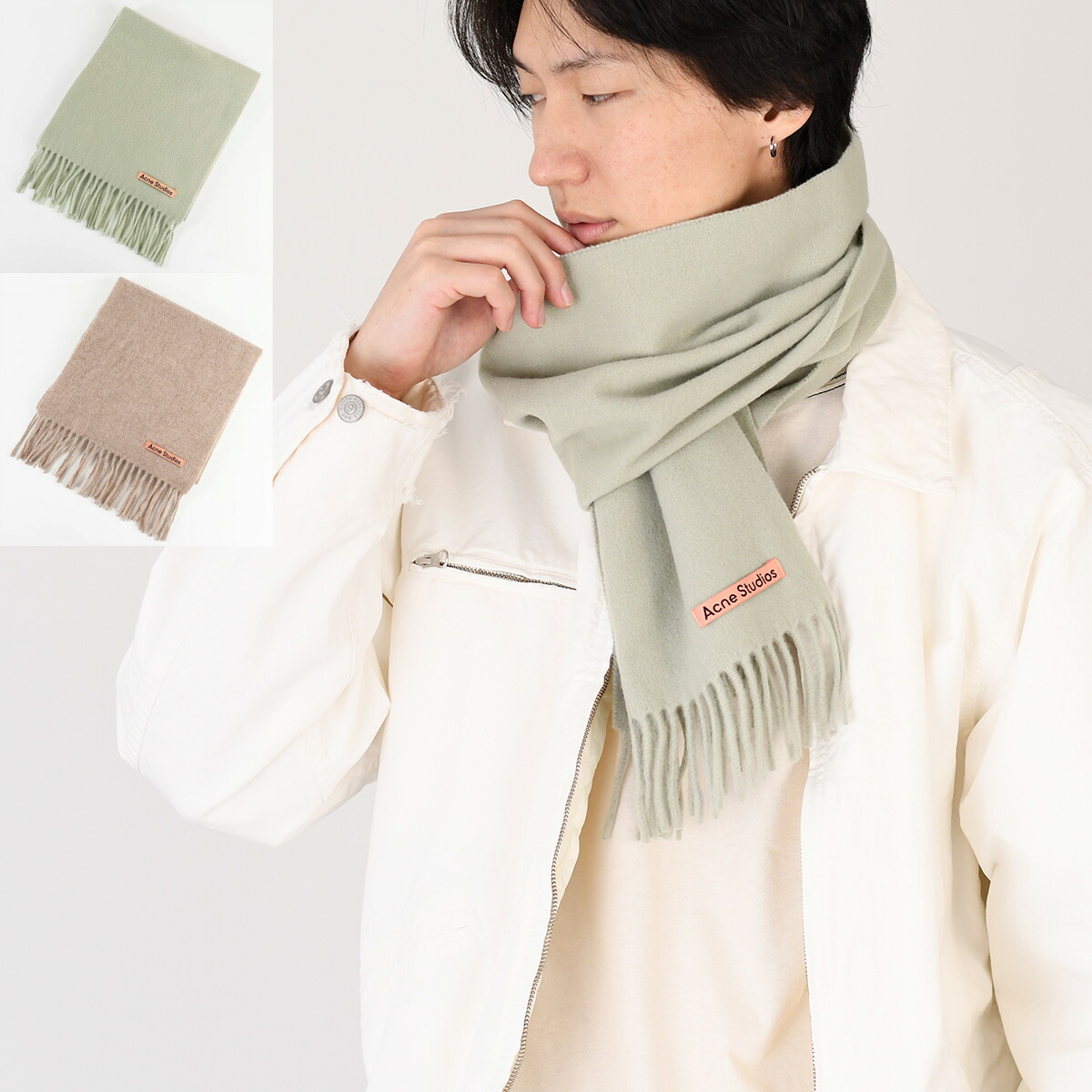 Acne Studios ベージュ　マフラー Acne Studios(アクネストゥディオズ) Large Virgin Wool Scarf