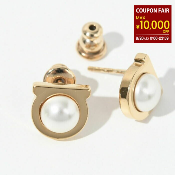 美品　フェラガモ　ストーン　ピアス　ゴールド　アクセサリー　ロゴ フェラガモ(FERRAGAMO)(FERRGM) | ピアス/アクセサリー/ゴールド