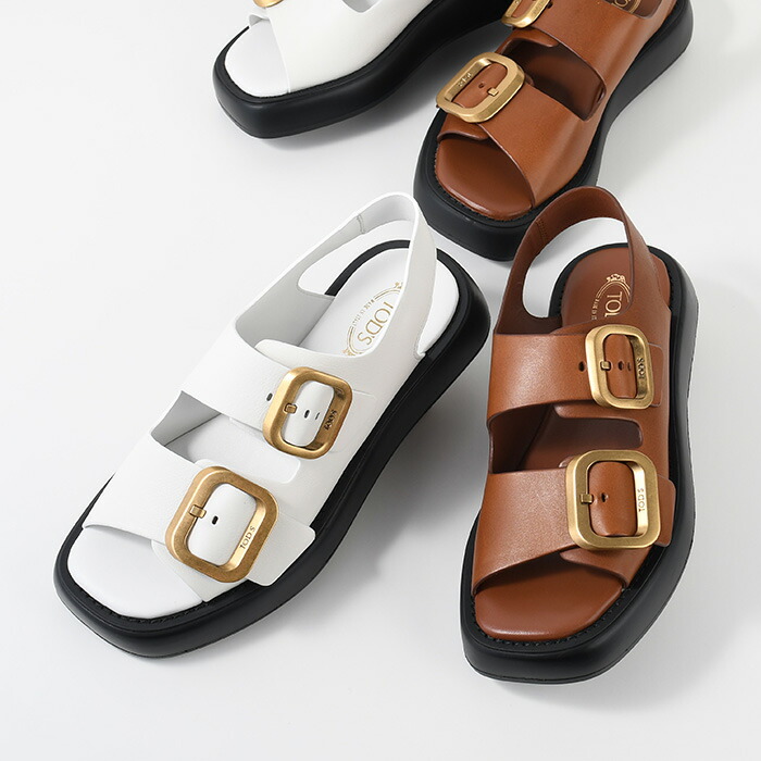 楽天市場】TOD'S トッズ サンダル カットアウトロゴサンダル