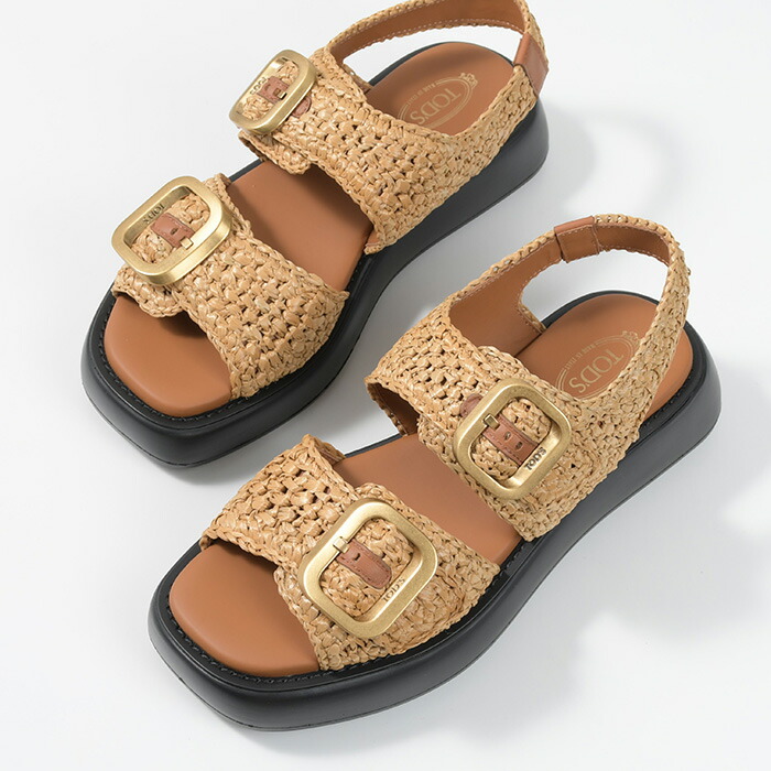 楽天市場】トッズ TOD'S サンダル レザー メタル バックル レディース