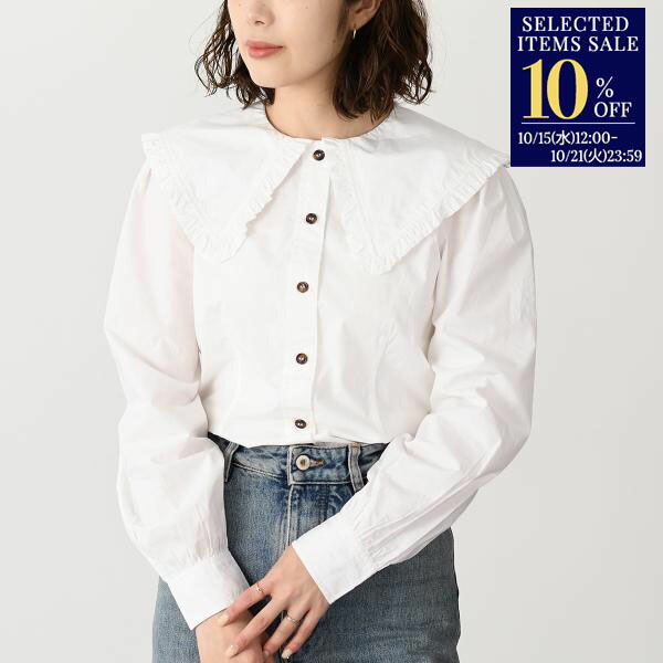 楽天市場】GANNI ガニー シャツ ブラウス F5778 6099 レディース