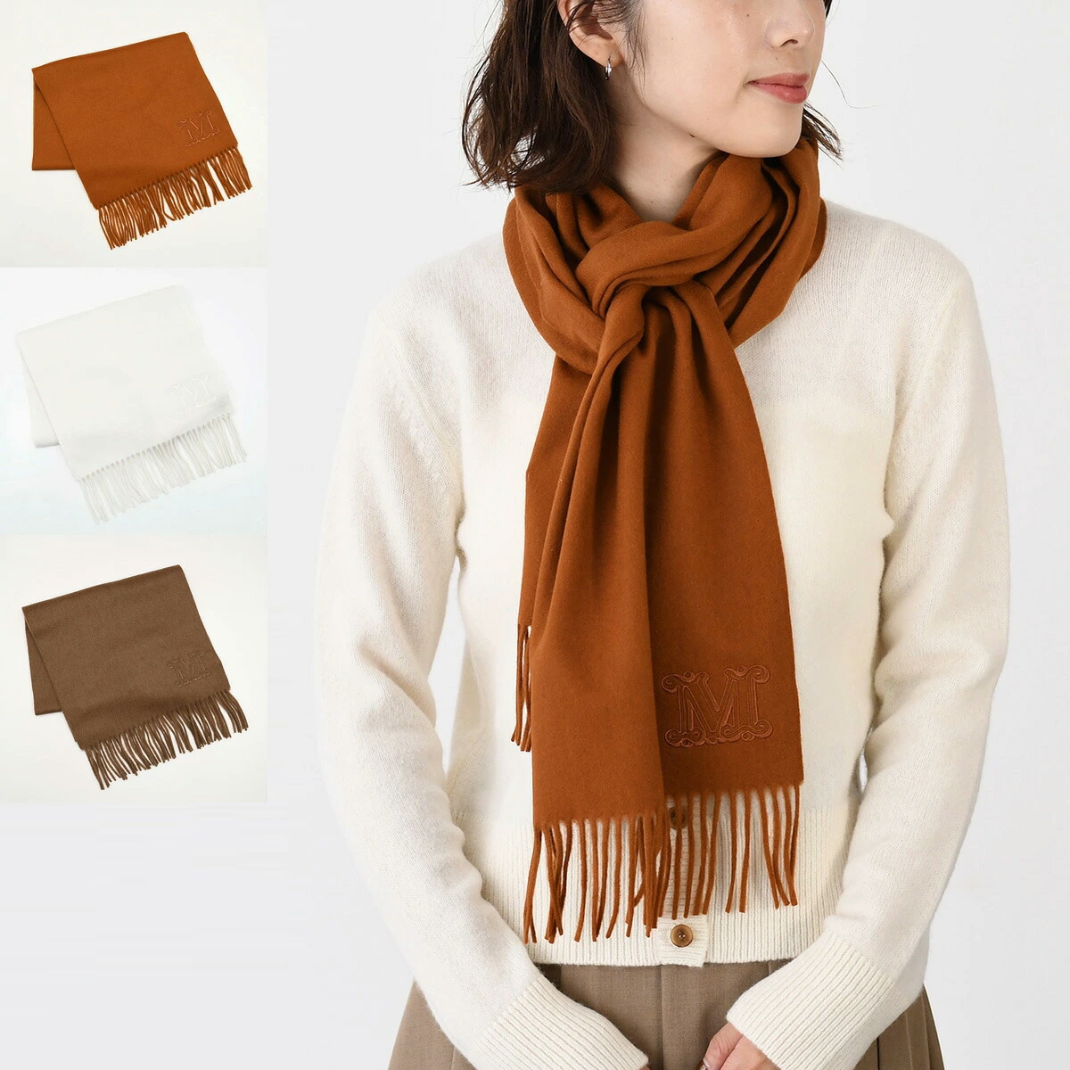 LA9260 エスマックスマーラ 長袖ニット ベージュ ウール M程度