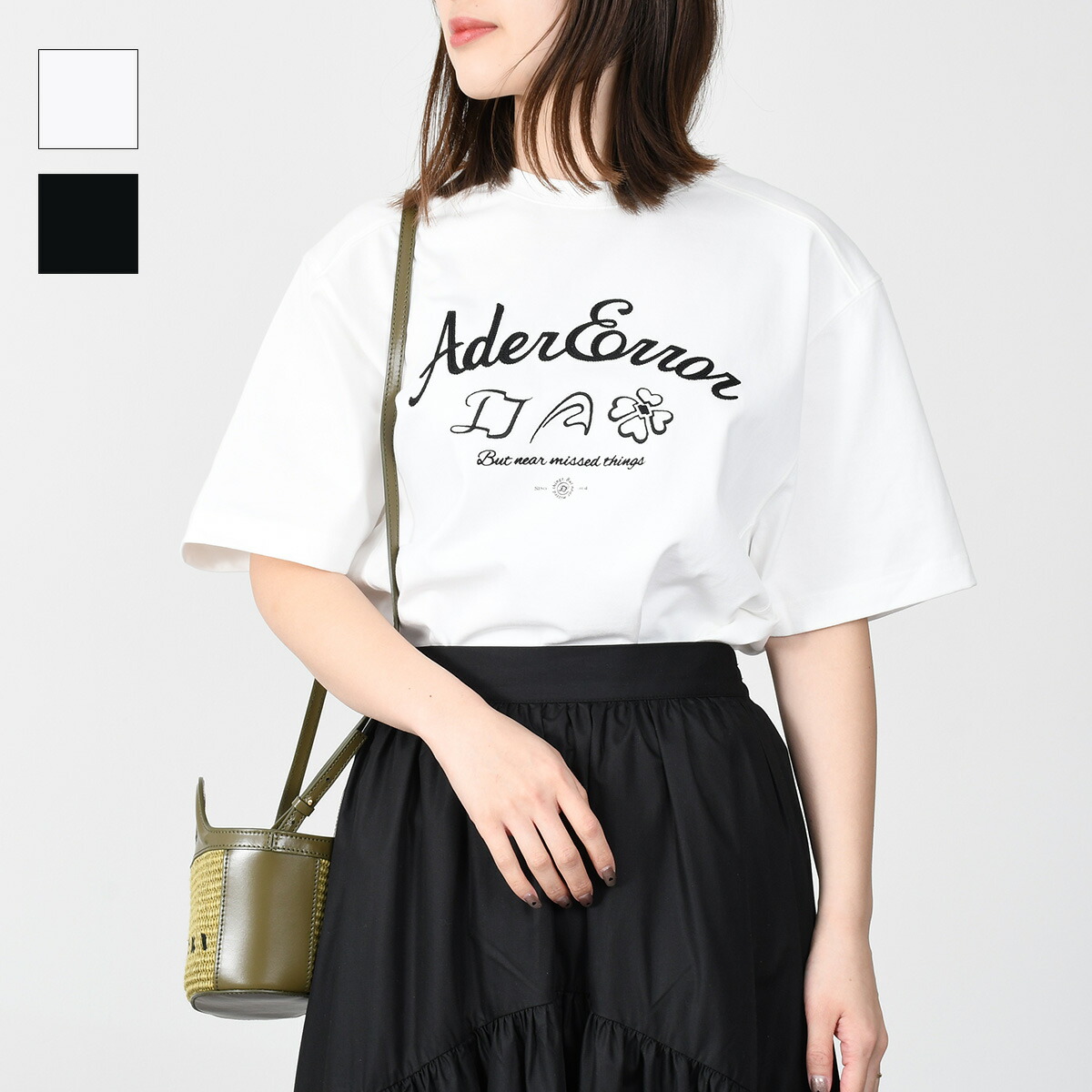 楽天市場】ADER ERROR アーダー エラー トップス Tシャツ TEVER ロゴTシャツ BMADSSTS0102 ユニセックス レディース  ホワイト ロゴ 刺しゅう オーバーサイズ クルーネック おすすめ : セレクトショップFELICE