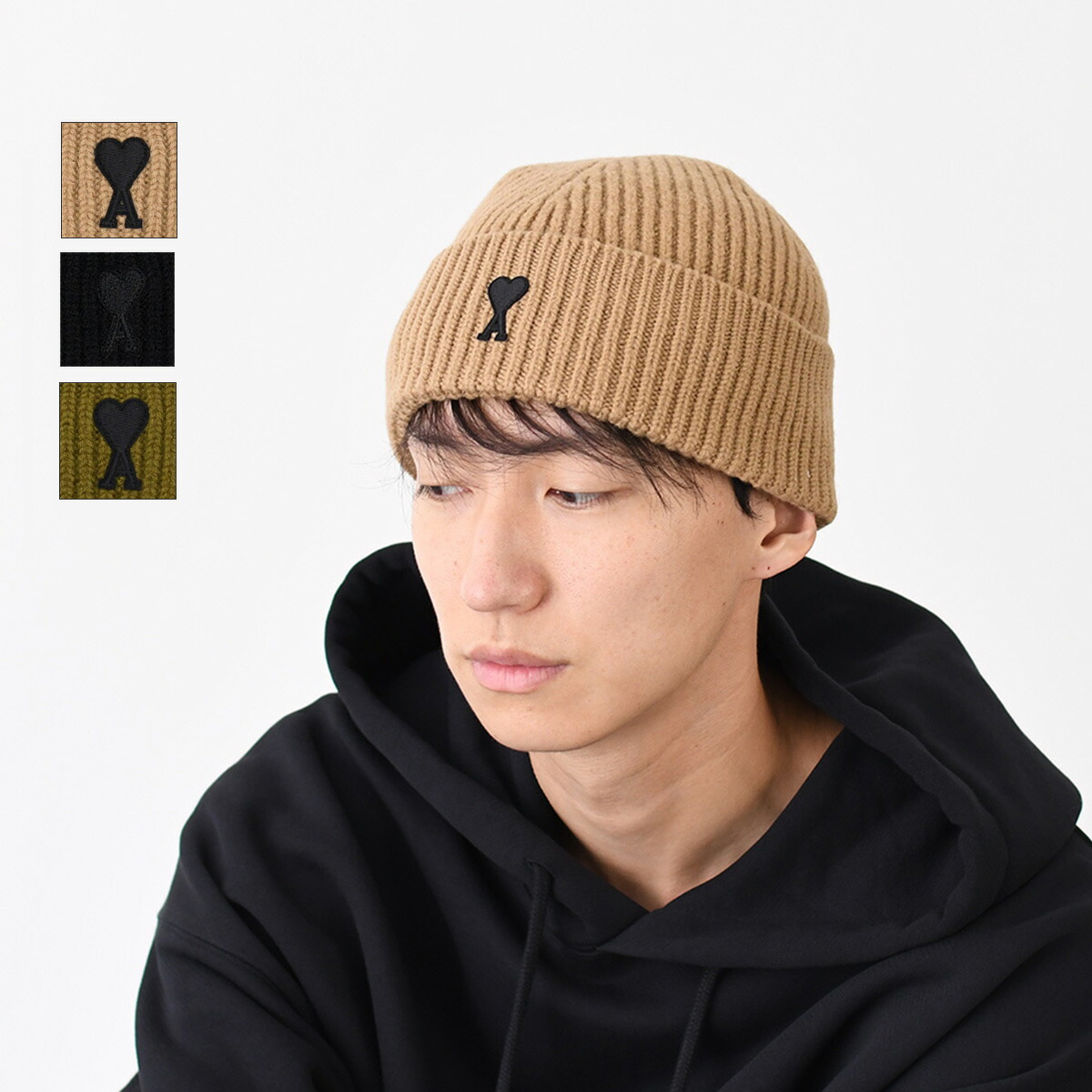 楽天市場】ami paris アミパリス ニット帽 ADC BEANIE UHA235.018