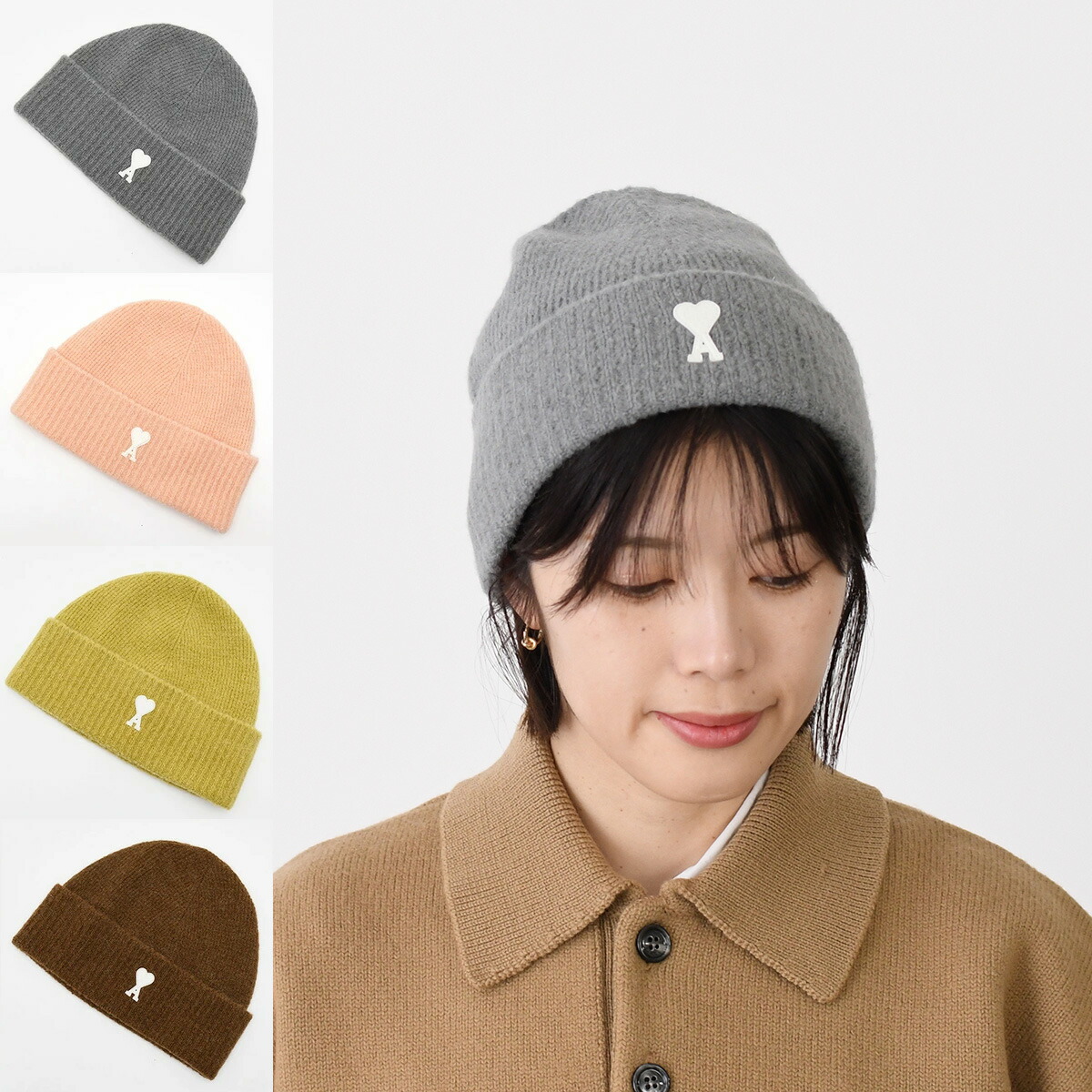 楽天市場】ami paris アミパリス ニット帽 UBO005.KN0135 レディース