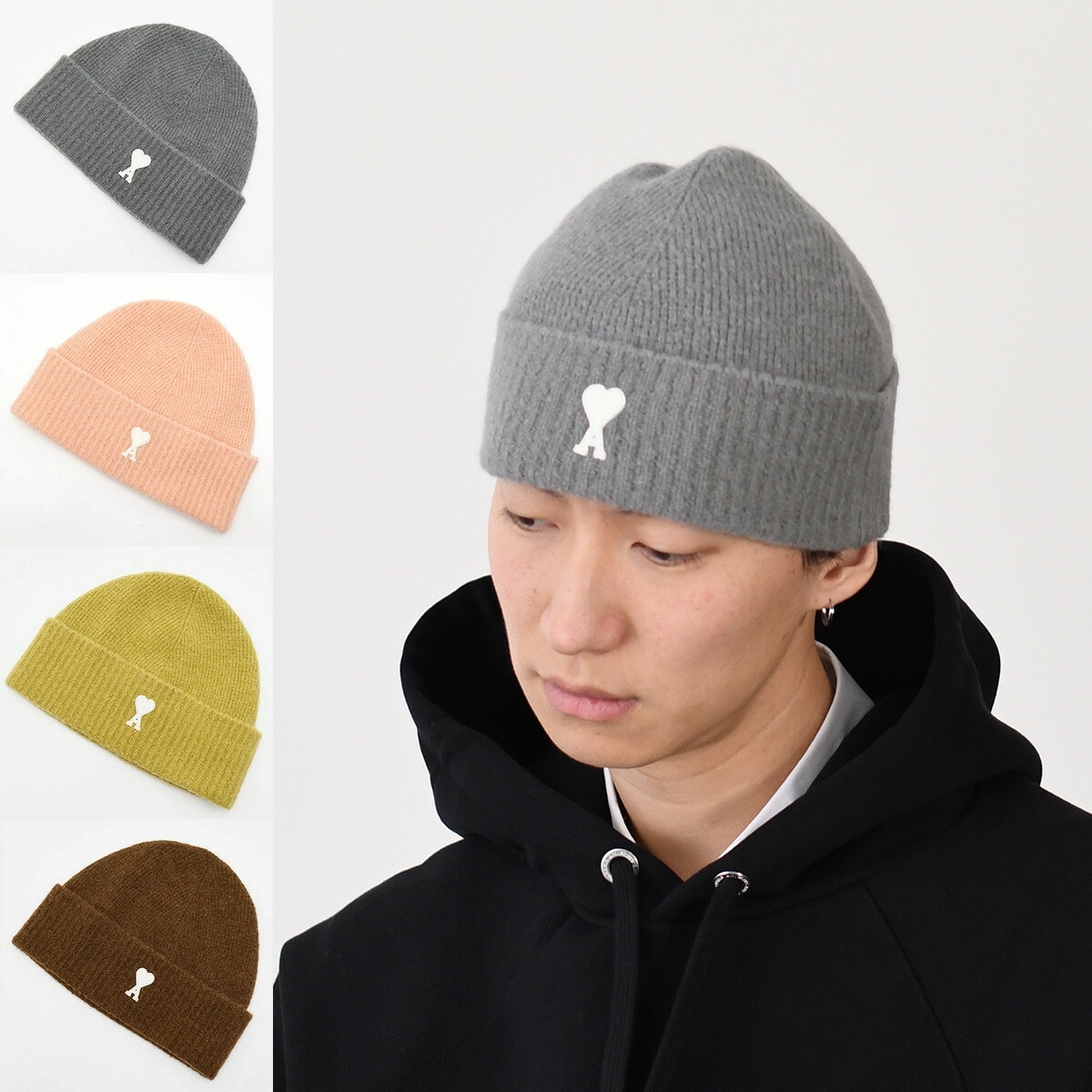 楽天市場】ami paris アミパリス ニット帽 ADC BEANIE UHA235.018