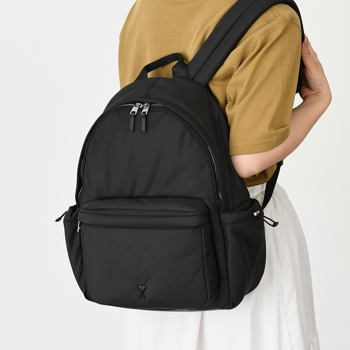 AMI PARIS アミ パリス バックパック リュック ブラック AMI Paris Ami De Coeur バックパック | ブラック | FARFETCH JP