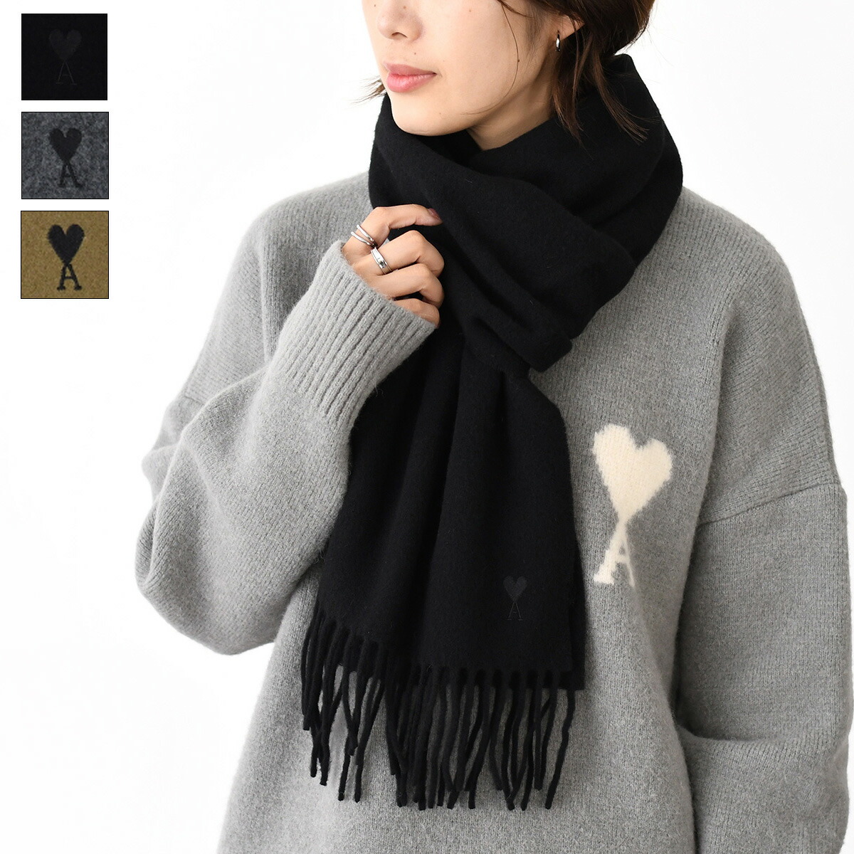 【新品未使用品】アミパリ Ami de Coeur オーバーサイズ マフラー 楽天市場】ami paris アミパリス マフラー OVERSIZED ADC SCARF
