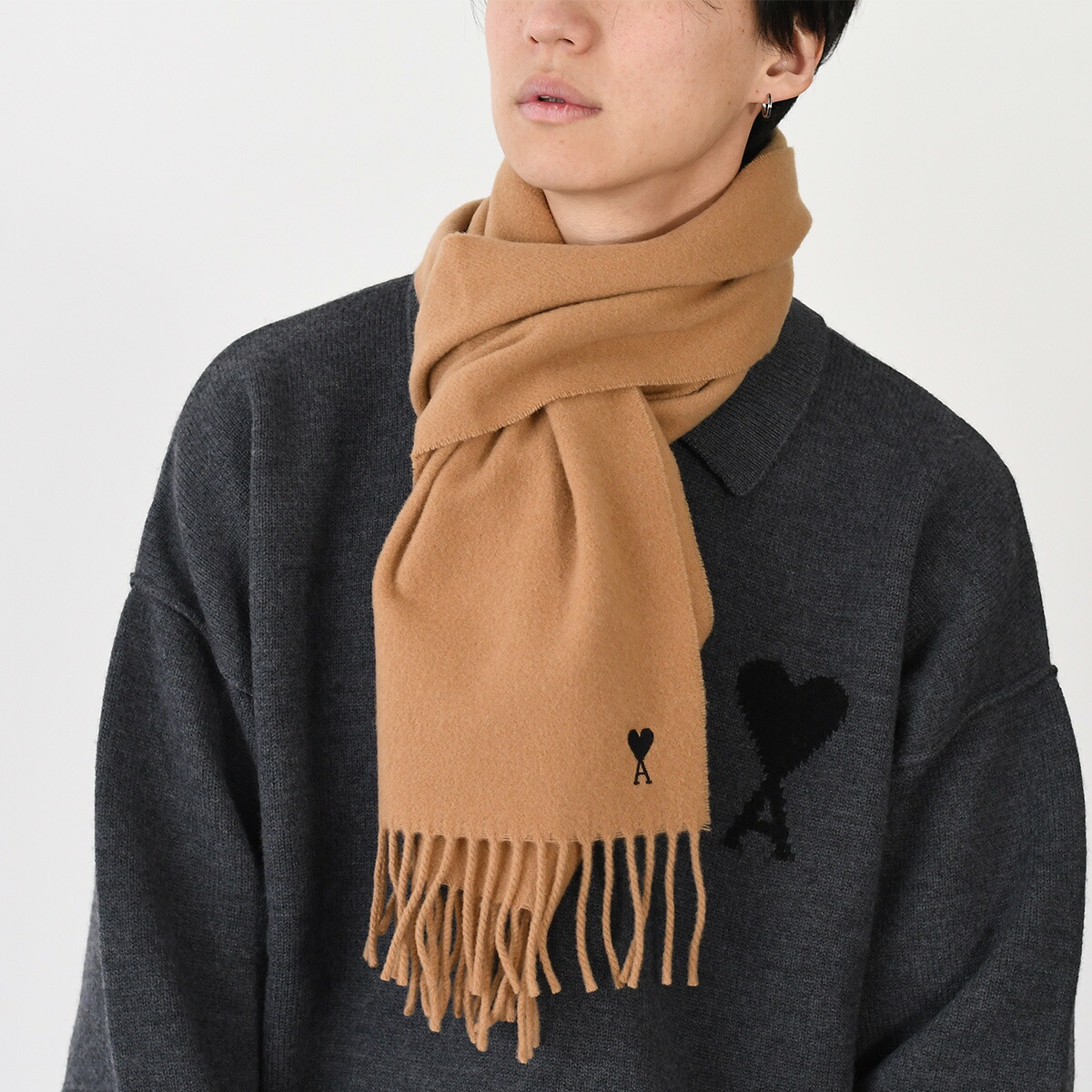 楽天市場】ami paris アミパリス マフラー Ami De Coeur USF677 334