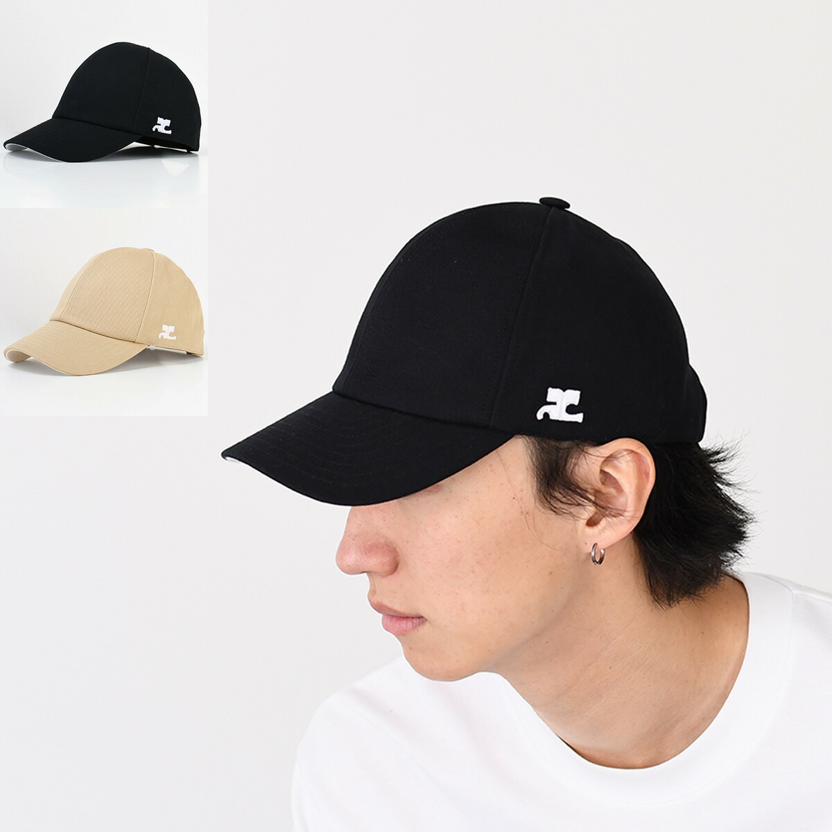 コットン/ビニールキャップ ☆ Courreges クレージュ コットン/ビニールキャップ ☆ Courreges クレージュ (Courreges
