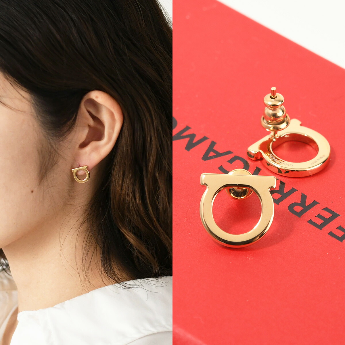楽天市場】FERRAGAMO フェラガモ アクセサリー ピアス ヴァラ