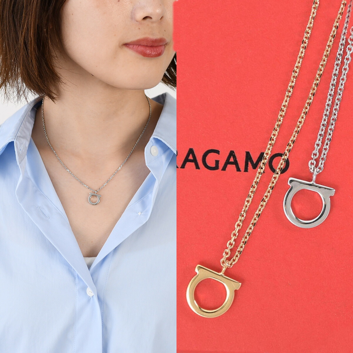 楽天市場】FERRAGAMO フェラガモ ネックレス 76 0131 レディース