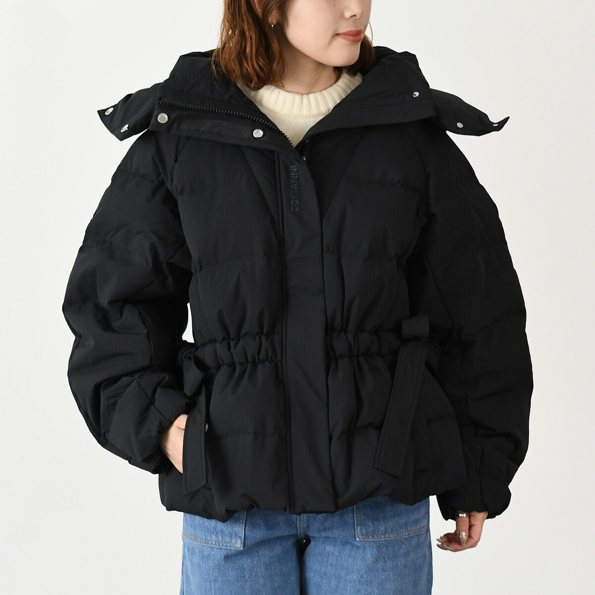 ガニー　GANNI ラムレザーパフスリーブジャケット 楽天市場】【8/15～18限定・最大2万円OFFクーポン配布中】GANNI