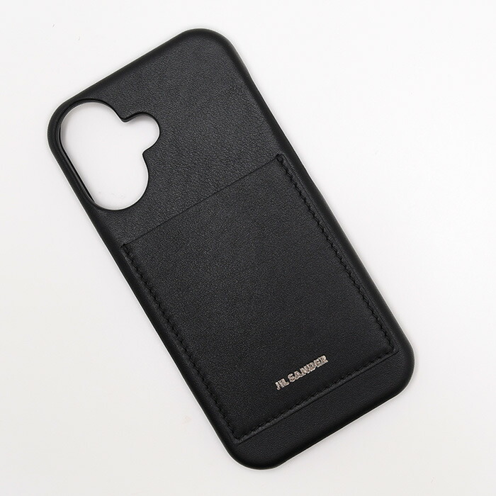 JIL SANDER ブラックレザーケース JIL SANDER ジルサンダー Phone Case フォンケース タングル