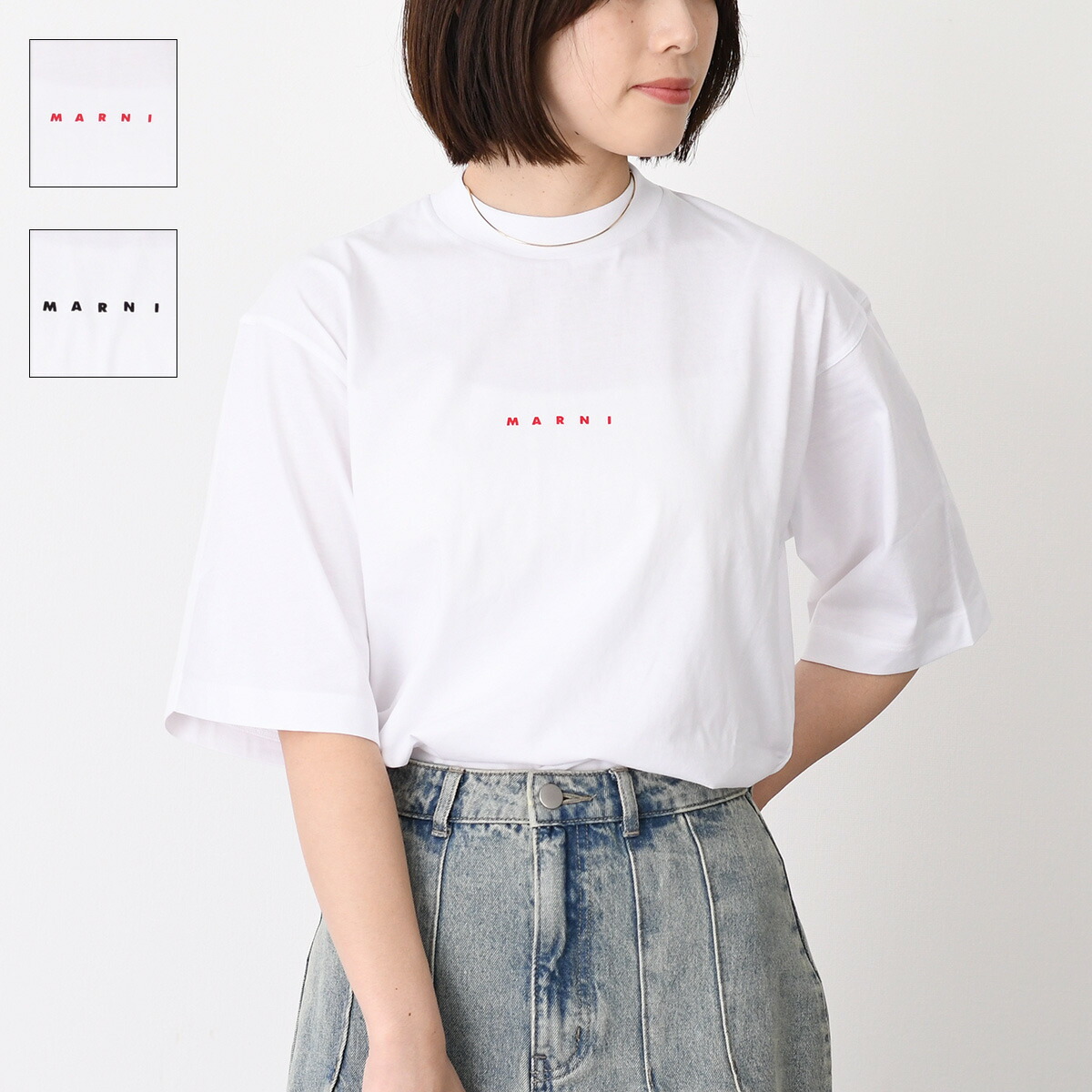 楽天市場】MARNI マルニ T-SHIRT THJE0129PN USCS11 LOW01 LILY WHITE