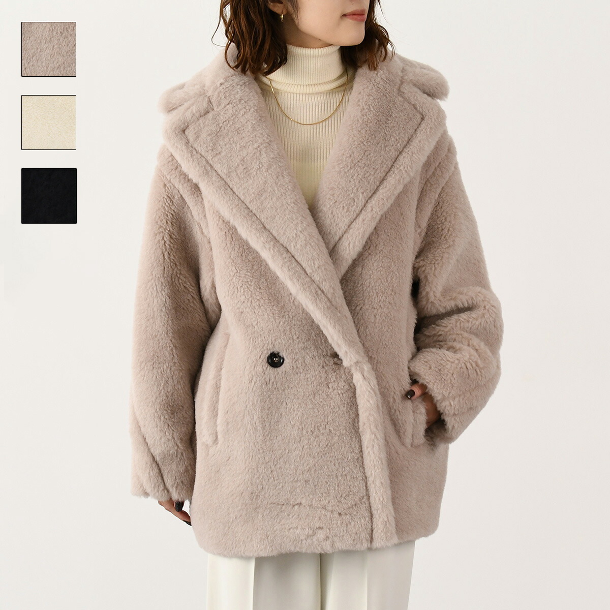 美品 Max Mara マックスマーラ キャメル ショート丈 ファーコート 楽天市場】Max Mara マックスマーラ アウター コート テディベア