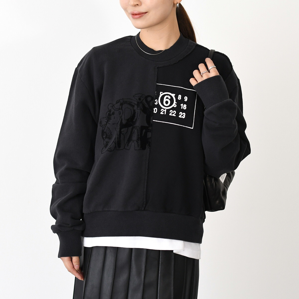 メゾンマルジェラ　ビッグサイズシルエット　ピンクスエットトップス MM6 トレーナー Maison Margiela(エムエムシックス メゾン