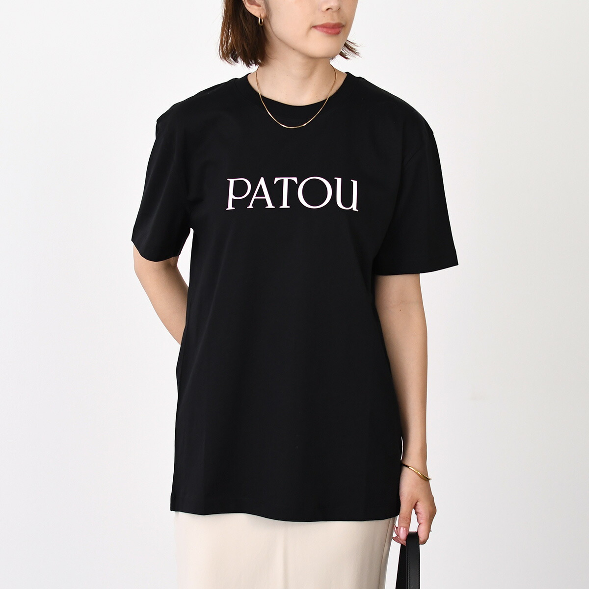 未使用 PATOU オーガニックコットンロゴTシャツ Lサイズ Patou | オーガニックコットン パトゥロゴTシャツ