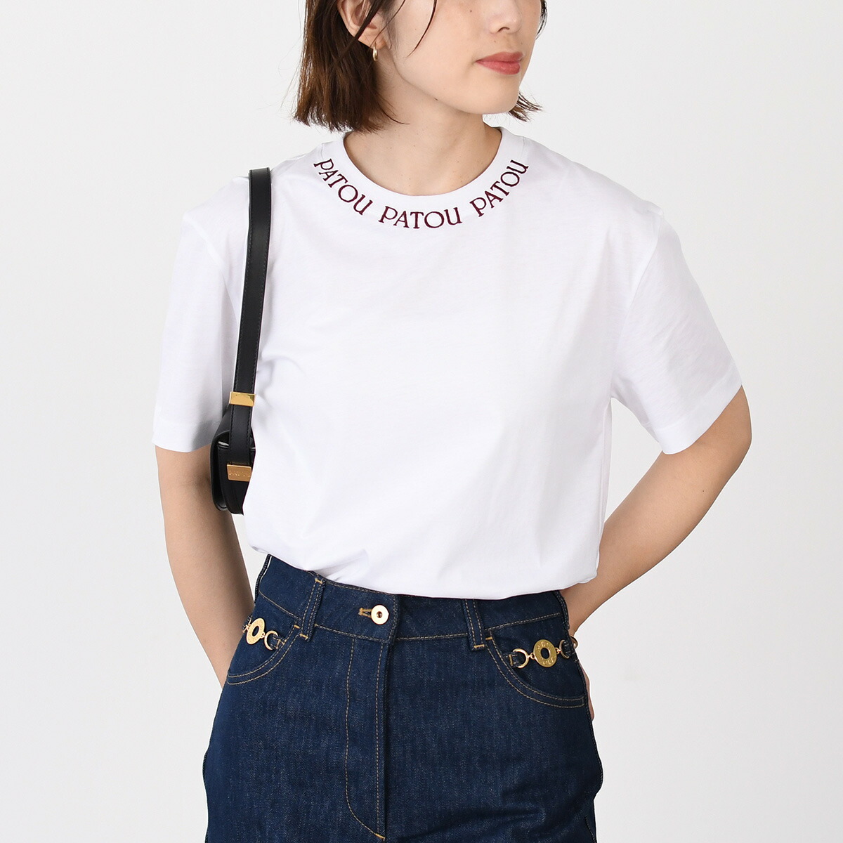 【楽天市場】PATOU パトゥ トップス オーガニックコットン パトゥロゴ エンブロイダリーTシャツ JE1869 999 レディース ...