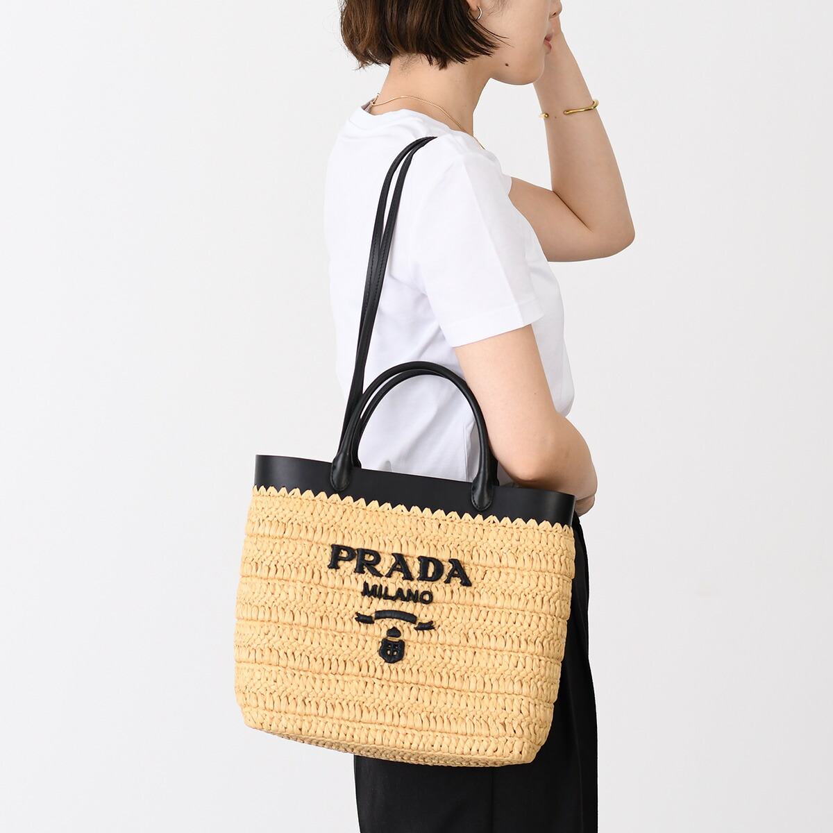 楽天市場】PRADA プラダ かごバッグ 1BC184 OOL 2A2T レディース
