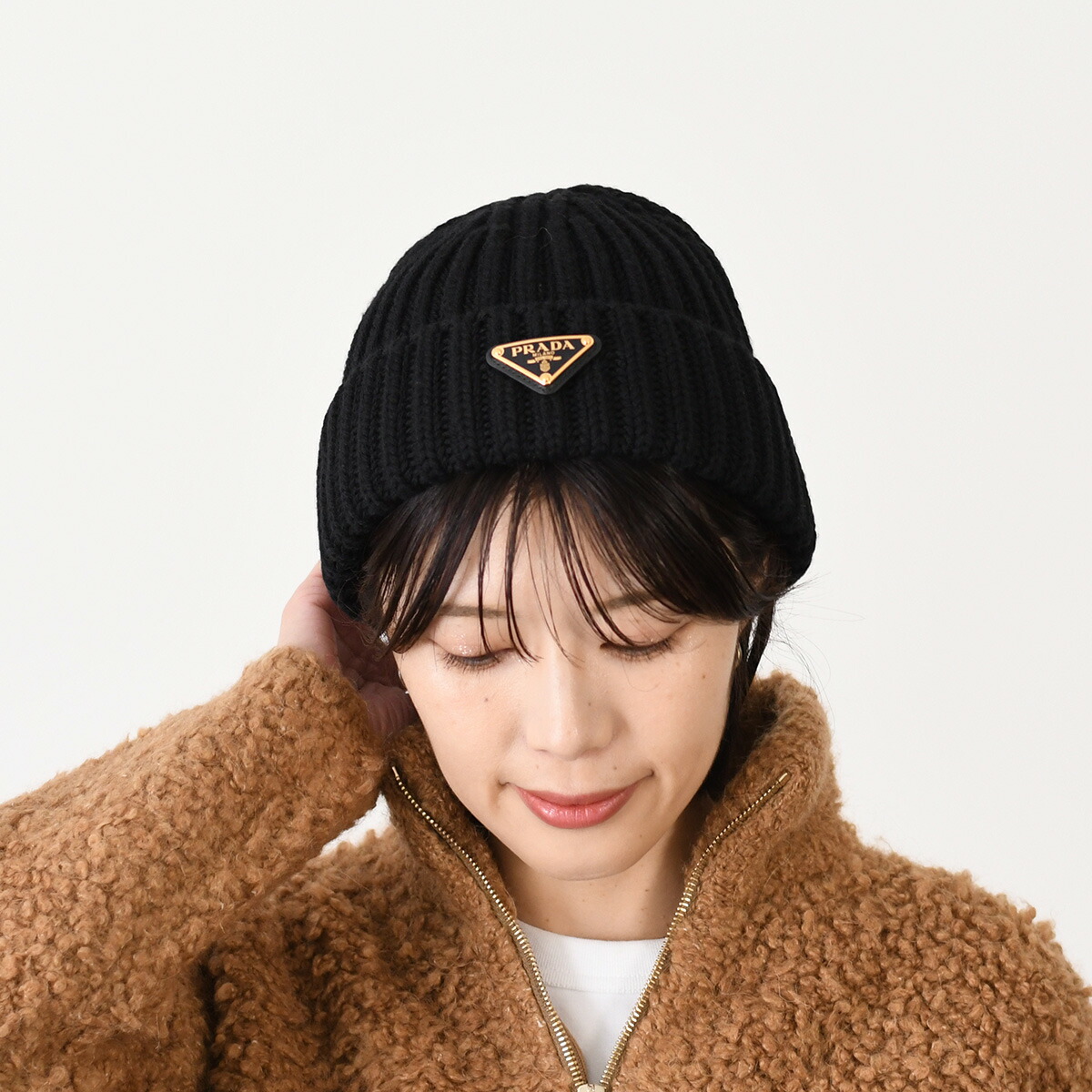 楽天市場】プラダ PRADA ニット帽 ニットキャップ 帽子 ビーニー帽