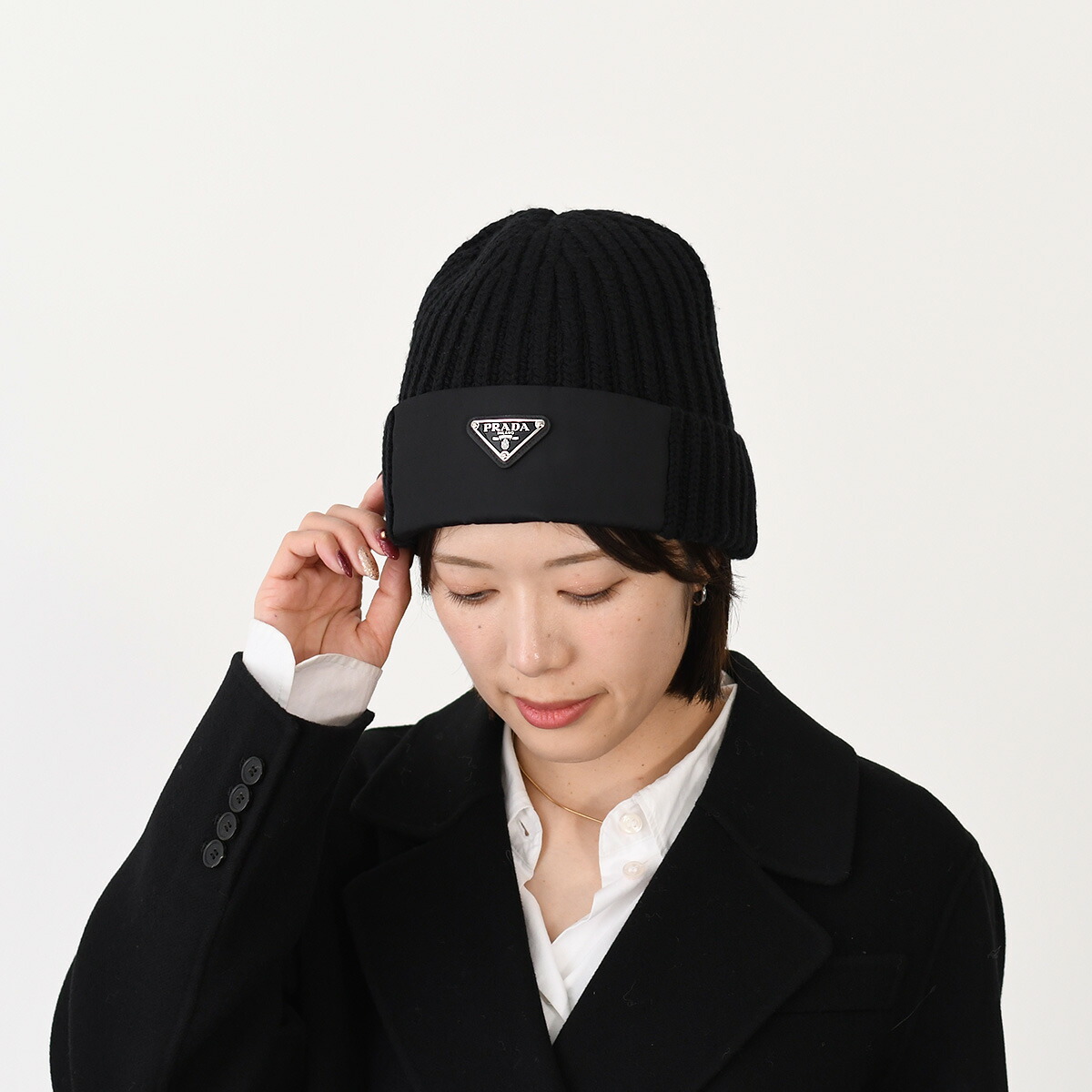 「期間限定」PRADA （プラダ）ビーニー 楽天市場】【3/1限定10％オフ＆P3倍】PRADA プラダ ニット帽 Re-Nylon