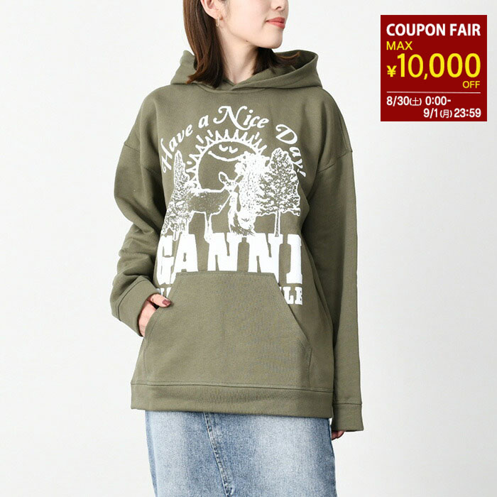 楽天市場】GANNI ガニー パーカー T3024 3529 レディース プル