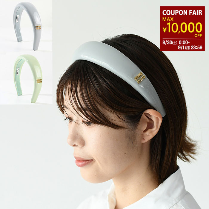 miumiu ヘアバンド ブラック ゴールド D2412068 miumiu ヘアバンド ブラック ゴールド D2412068 ミュウミュウ
