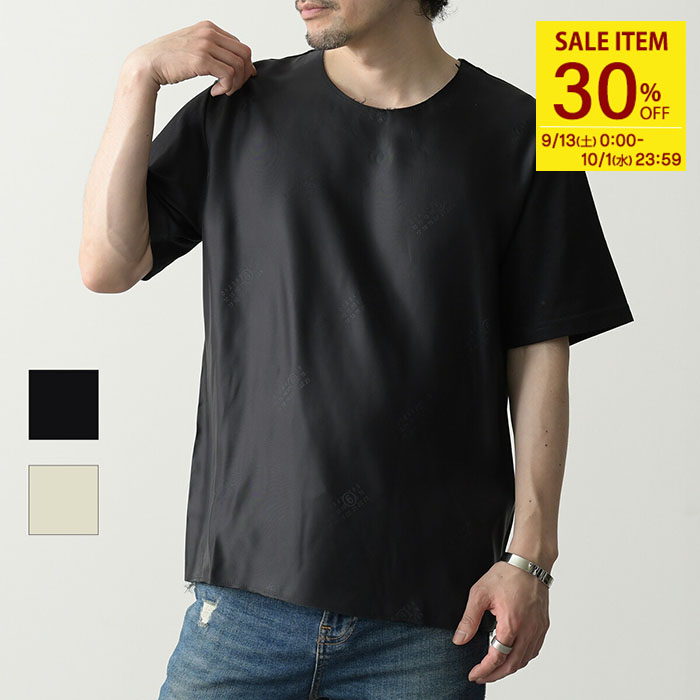 マルタンマルジェラ黒のフレンチスリーブTシャツ メゾン マルジェラ MAISON MARGIELA T-Shirt （Black） -FASCINATE