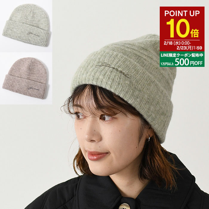 楽天市場】【P10倍対象】GANNI ガニー ニット帽 帽子 ロゴ リブ