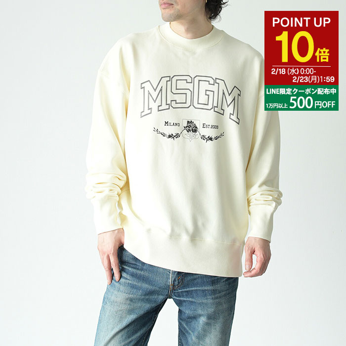 楽天市場】MSGM エムエスジイエム Logo Sweatshirts スウェットシャツ