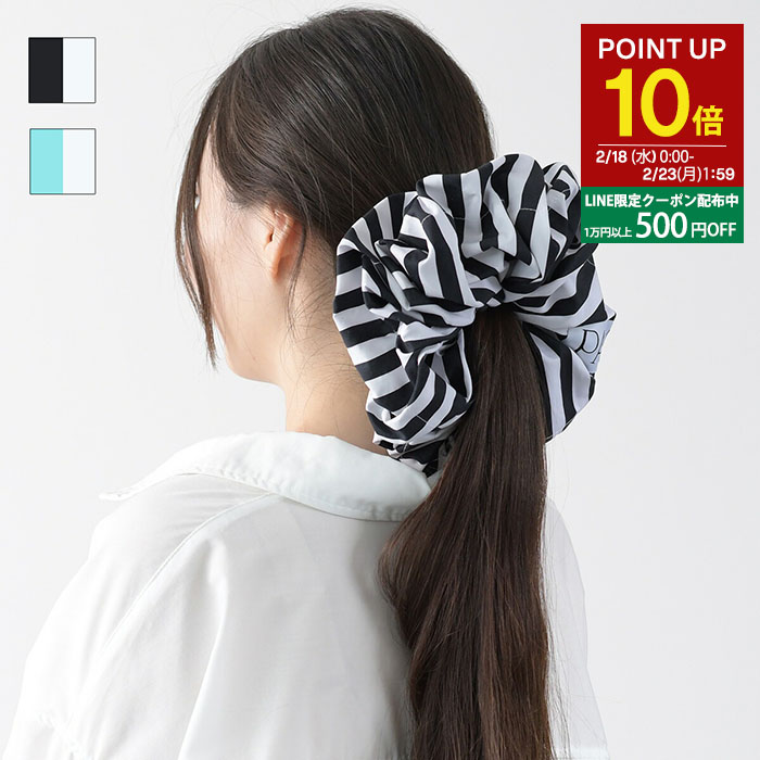 PATOU 黒シュシュ 楽天市場】PATOU パトゥ ヘアアクセサリー シュシュ リサイクル