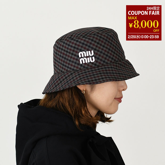楽天市場】MIUMIU ミュウミュウ バケットハット 5HC196 068 レディース