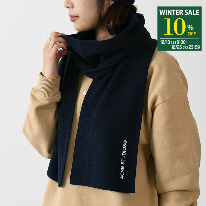 Acne studios マフラー 黒 アクネ アクネ ストゥディオズ Acne Studios マフラー CA0156-900-BLACK