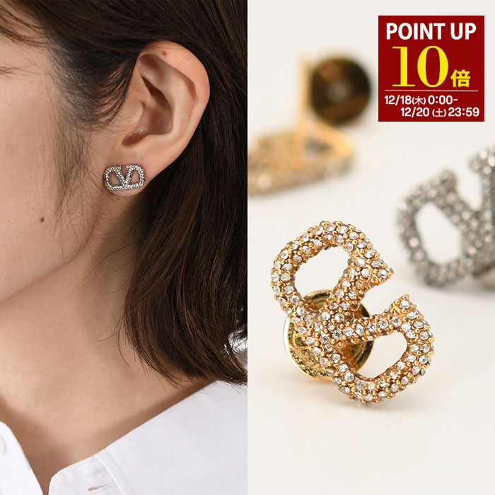 楽天市場】VALENTINO ヴァレンティノ ピアス 7W2J0G76MET レディース V