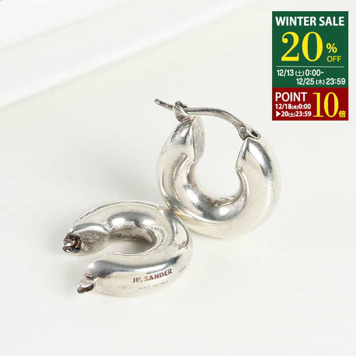 楽天市場】ジルサンダー ピアス クラシック フープピアス シルバー