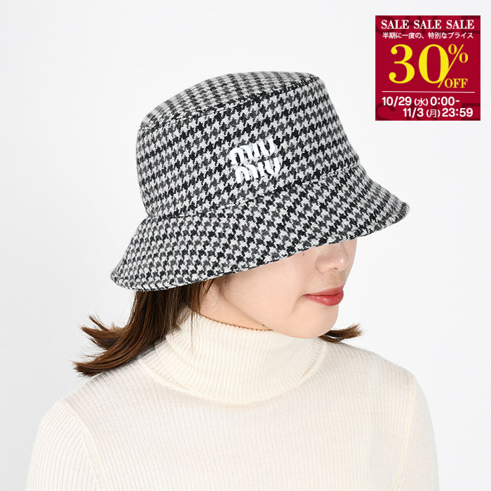 楽天市場】【30％OFF対象｜決算SALE】MIU MIU ミュウミュウ 帽子