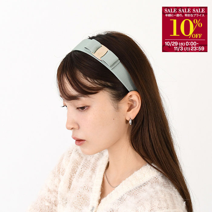 FERRAGAMO ブラッククリスタルヘアバンド FERRAGAMO ブラッククリスタルヘアバンド FERRAGAMO ブラック