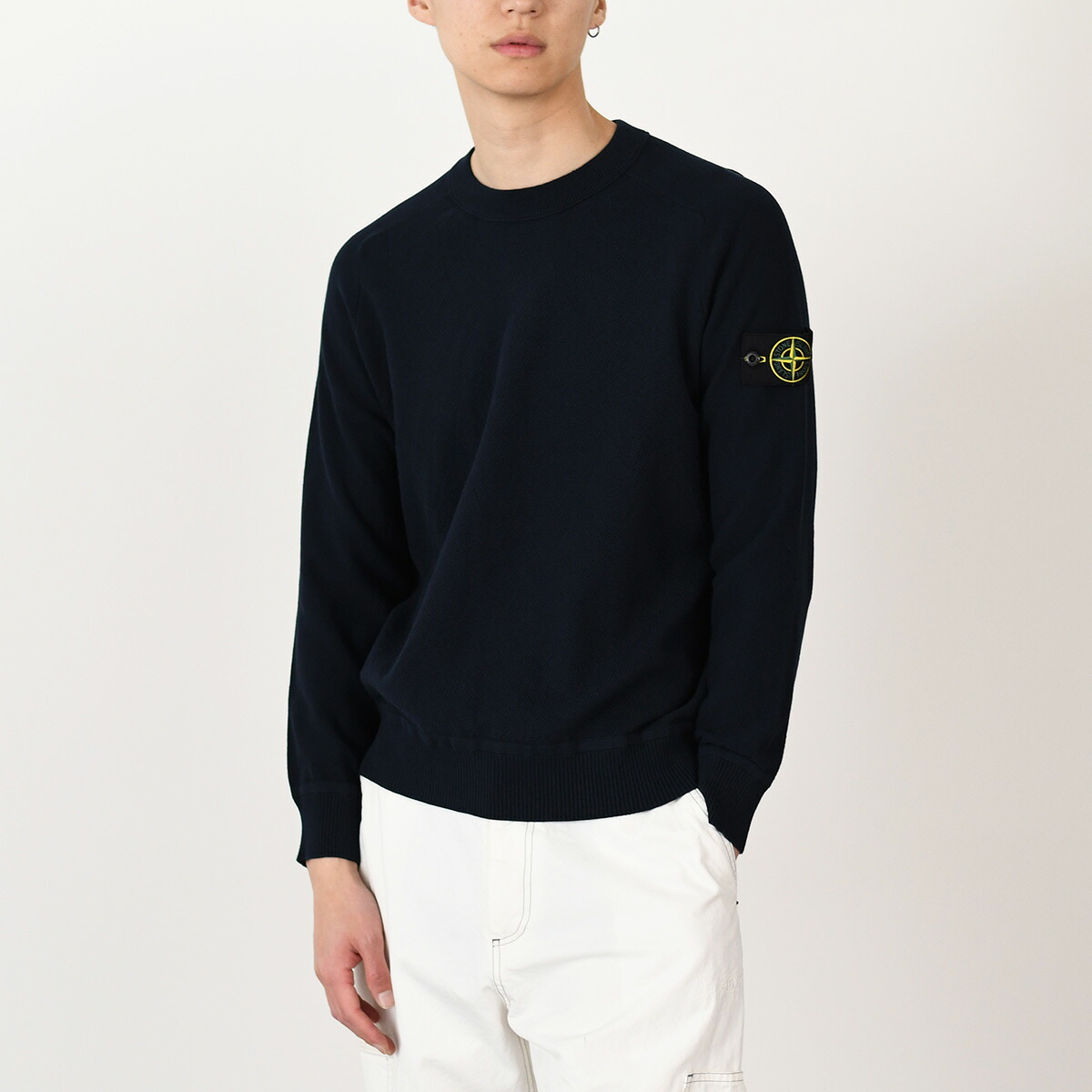 STONE ISLAND(ストーンアイランド)MARINA コットンロゴクルー