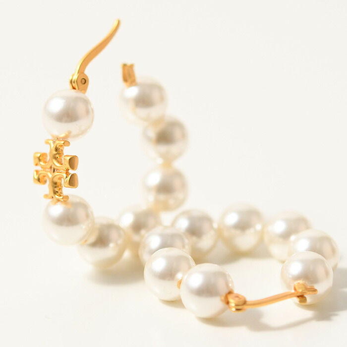 ゴールドパールロゴピアス トリーバーチ TORY BURCH TORY BURCH ピアス Kira Enamel Circle